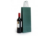 Green Wine Bottle Bottle Paper Carrier Bags (1 size)